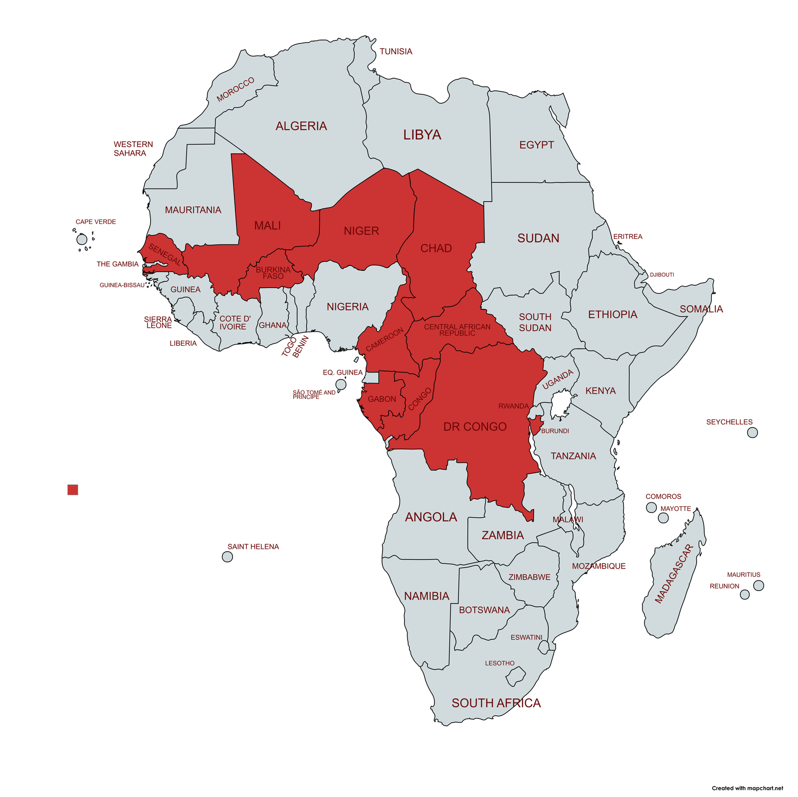 Carte des zones d'intervention SFI